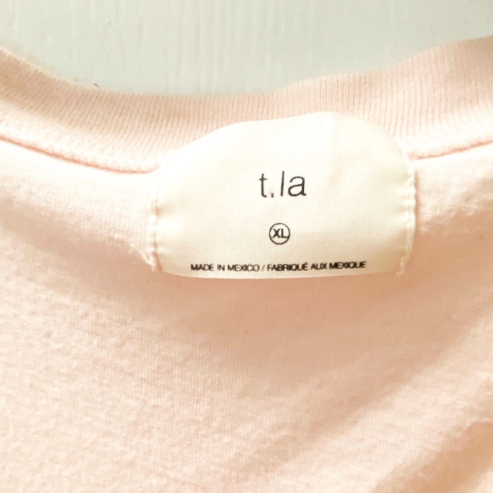 Anthropologie t. la Boho Chic Blush Ruffle Tee Size XS - Picture 4 of 7